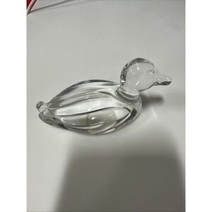 Vintage Princess House Lead Crystal DUCK Figurine Paperweight W. Germany 4.5 in.